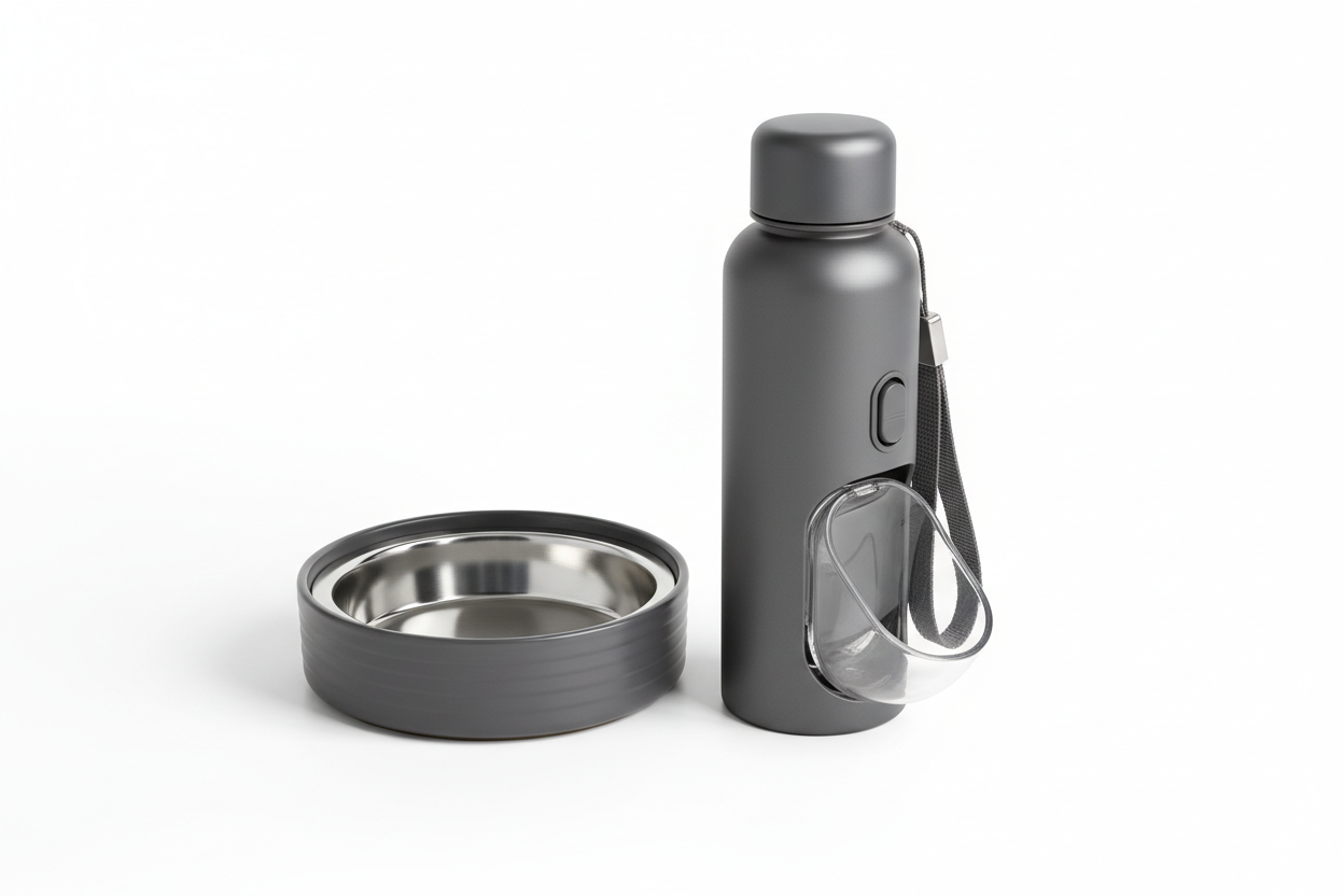 une goudre et gamelie pour chien